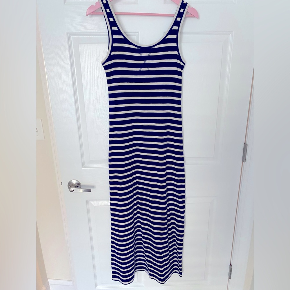 EUC Loft Striped Maxi Dress